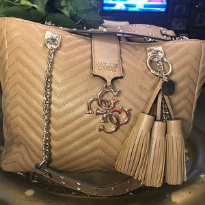 Guess quilted tote